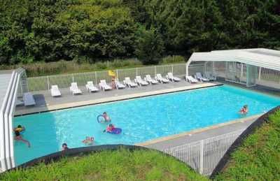 Flower Camping le Rompval Pitch Only Outdoor Covered Pool